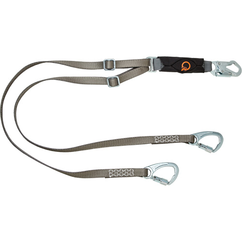 V-Series Tie-Back Lanyard, 6', Carabiner Center, Snap Hook Leg Ends, Polyester Distribution Industrielle GC