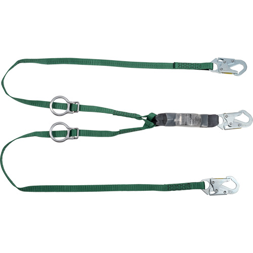 V-Series Tie-Back Lanyard, 6', Snap Hook Center, Snap Hook Leg Ends, Polyester Distribution Industrielle GC