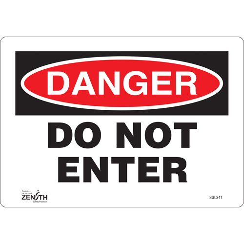 Enseigne Do Not Enter, 7" x 10", Vinyle, Anglais Distribution Industrielle GC