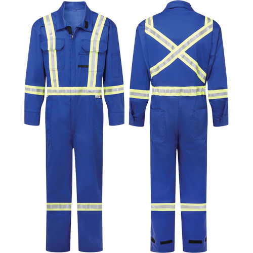 Avenger 7 oz. Flame Resistant Coveralls, Size 34, Royal Blue Distribution Industrielle GC
