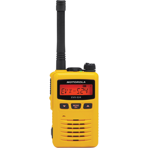 Radio portative de s&eacute;rie EVX-S24, Bande UHF, 256 canaux, Port&eacute;e 200 000 pi² Distribution Industrielle GC