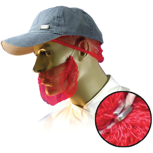 Disposable Beard Nets, Polypropylene, Red Distribution Industrielle GC