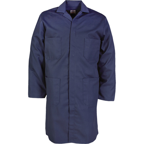 Lab Coat, Poly-Cotton, 32, Navy Blue Distribution Industrielle GC