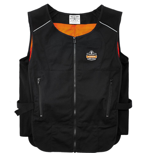 Chill-Its&reg; 6260 Lightweight Phase Change Cooling Vest with Packs, Small/Medium, Black Distribution Industrielle GC