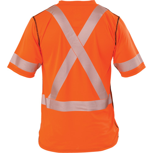 T-shirt &agrave; manches courtes haute visibilit&eacute; Polartec Power Grid, Polyester, Moyen (grande taille), Orange Distribution Industrielle GC