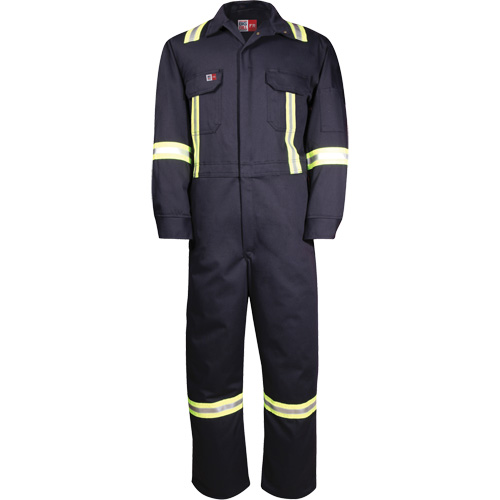 Westex UltraSoft&reg; Deluxe Coveralls with Reflective Material, Size 36 (Tall), Navy Blue, 8.7 cal/cm² Distribution Industrielle GC