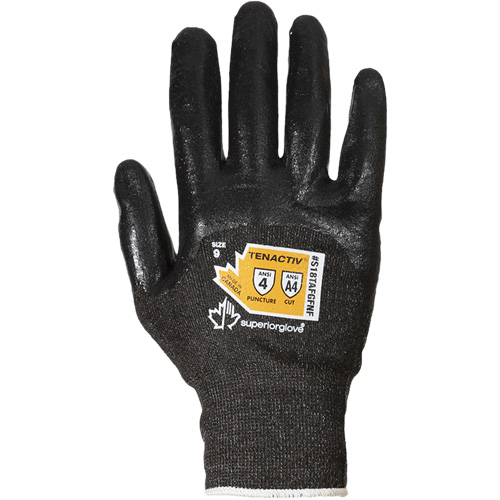 Ultrafine Composite Filament Fiber Knit Gloves, Size 5, 18 Gauge, Foam Nitrile Coated, TenActiv Shell, ASTM ANSI Level A4 Distribution Industrielle GC