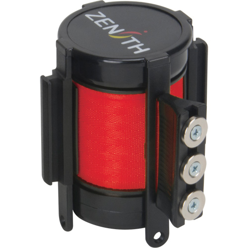 Cassette de ruban magn&eacute;tique pour barri&egrave;re de contr&ocirc;le des foules personnalis&eacute;e, 12', Ruban Rouge Distribution Industrielle GC