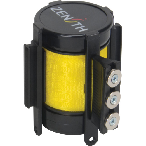 Cassette de ruban magn&eacute;tique pour barri&egrave;re de contr&ocirc;le des foules personnalis&eacute;e, 12', Ruban Jaune Distribution Industrielle GC
