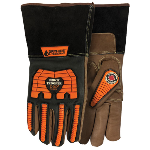 Gants 5785G Shock Trooper, T-petit, Paume en Ch&egrave;vre, Poignet Manchette Distribution Industrielle GC