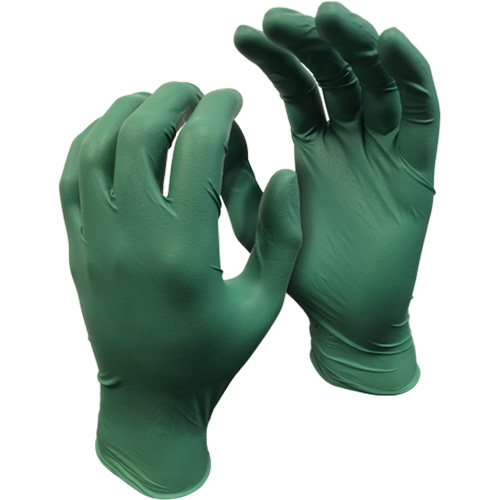 5559PF Green Monkey Gloves, Small, Nitrile, 4-mil, Powder-Free, Green Distribution Industrielle GC