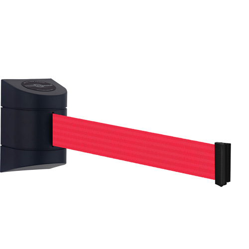 TensaBarrier&reg; Wall Mounted Unit, Plastic, Screw Mount, 30', Red Tape Distribution Industrielle GC