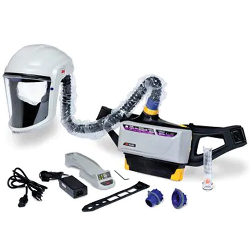 Trousse d'ensemble respirateur d'&eacute;puration d'air propuls&eacute; pour peintre Versaflo, Capuchon & visi&egrave;re, Pile Lithium-ion Distribution Industrielle GC