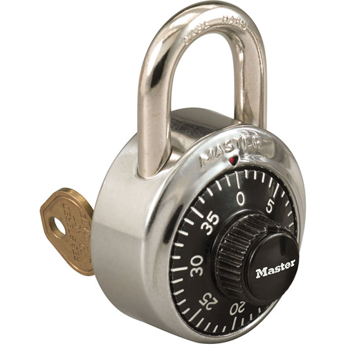 Cadenas de s&eacute;rie 1525 avec cl&eacute; de contr&ocirc;le en option, Combinaison, Acier inoxydable, Largeur de 1-7/8" Distribution Industrielle GC