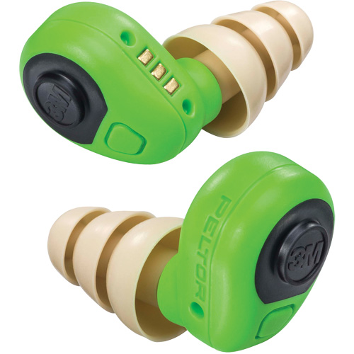 Bouchons d'oreilles &eacute;lectroniques Peltor, Sans cordon, Paire - Boîtier en plastique, 23 dB NRR, Grand/Moyen/Petit Distribution Industrielle GC