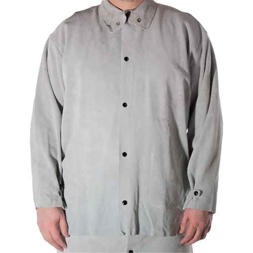 Cowhide Split Leather Welding Jacket, Leather, Small, Grey Distribution Industrielle GC