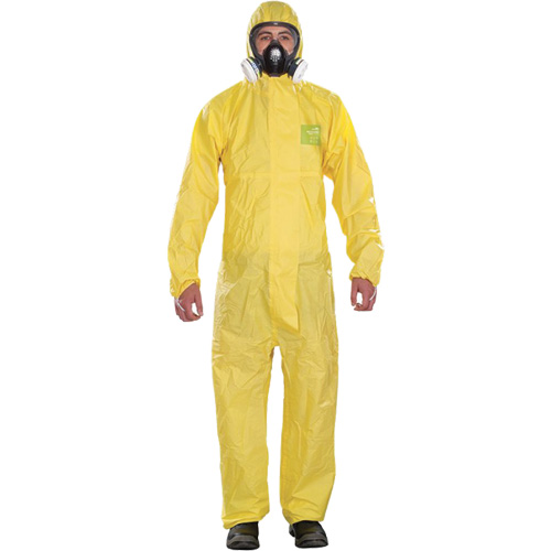 Combinaisons jetables pour usage mod&eacute;r&eacute; Microchem, Petit, Jaune, Polypropyl&egrave;ne Distribution Industrielle GC