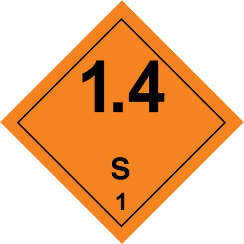 &eacute;tiquettes de manutention de mati&egrave;res dangereuses, 4" lo x 4" la, Noir/orange Distribution Industrielle GC