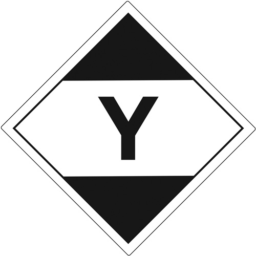 "Y" Limited Quantity Air Shipping Labels, 4" L x 4" W, Black on White Distribution Industrielle GC