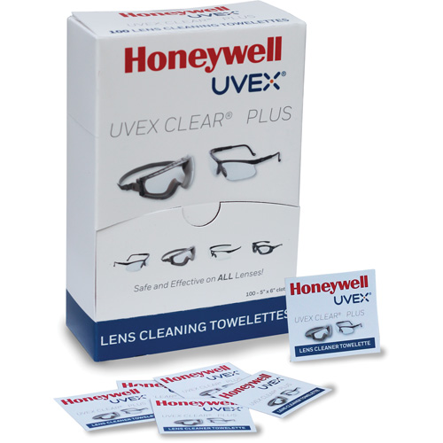 Uvex&reg; Clear&reg; Plus Towelettes, 5.25" x 8", Pack Of 100 Distribution Industrielle GC
