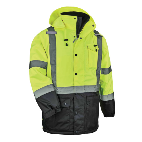 Parka thermique GloWear 8384 de Type R, Jaune lime haute visibilit&eacute;, Grand Distribution Industrielle GC