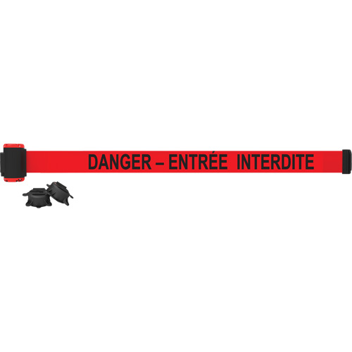 Wall Mount Barrier, Plastic, Magnetic Mount, 7', Red Tape Distribution Industrielle GC