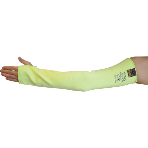 Cut Resistant Sleeve with Thumbhole, Taeki 5, 22", ASTM ANSI Level A4/EN 388 Level 5, High Visibility Yellow Distribution Industrielle GC