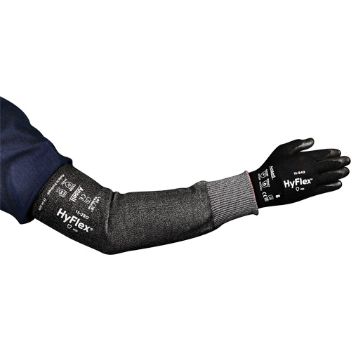 HyFlex&reg; 11-280 Series Wide Cut Resistant Sleeve, Intercept, 12", ASTM ANSI Level A4, Grey Distribution Industrielle GC