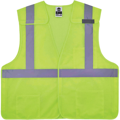 Gilet de s&eacute;curit&eacute; en maille GloWear 8217BA, Jaune lime haute visibilit&eacute;, Moyen/Petit, Polyester Distribution Industrielle GC