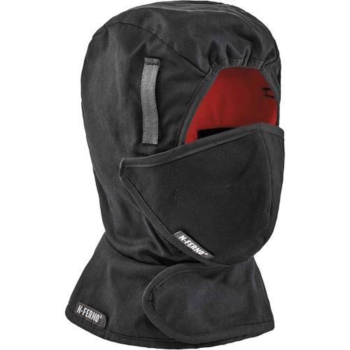 Doublure de casque de s&eacute;curit&eacute; d'hiver N-Ferno avec cache-bouche, Doublure en Molleton, Taille unique, Noir Distribution Industrielle GC