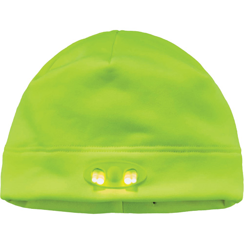 Bonnet N-Ferno &agrave; lumi&egrave;res DEL, Taille unique, Vert lime haute visibilit&eacute; Distribution Industrielle GC