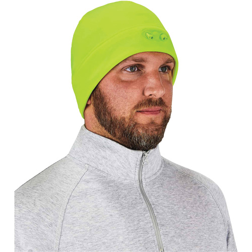 Bonnet N-Ferno &agrave; lumi&egrave;res DEL, Taille unique, Vert lime haute visibilit&eacute; Distribution Industrielle GC