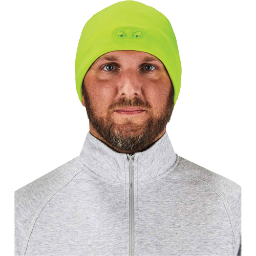 Bonnet N-Ferno &agrave; lumi&egrave;res DEL, Taille unique, Vert lime haute visibilit&eacute; Distribution Industrielle GC
