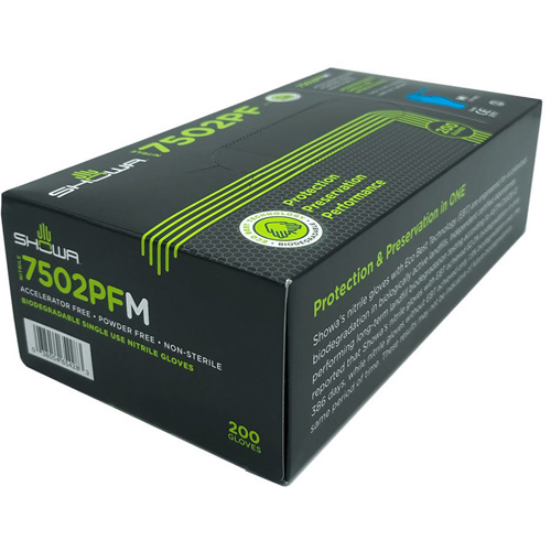 Biodegradable Disposable Gloves, X-Small, Nitrile, 2.5-mil, Powder-Free, Blue Distribution Industrielle GC