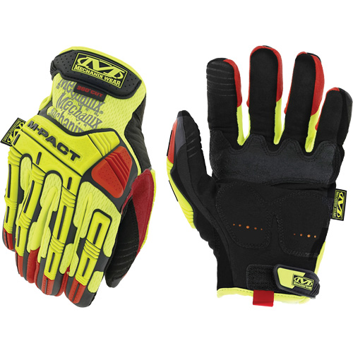 Gants antichocs haute visibilit&eacute; D4-360 M-Pact, 8, Paume en Synth&eacute;tique, Poignet Boucle et crochet Distribution Industrielle GC
