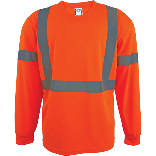 Long Sleeve Safety Shirt, Polyester, 2X-Large, High Visibility Orange Distribution Industrielle GC