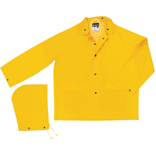 Imperm&eacute;able de s&eacute;rie classique avec capuchon amovible, Polyester/PVC, 5T-Grand, Jaune Distribution Industrielle GC
