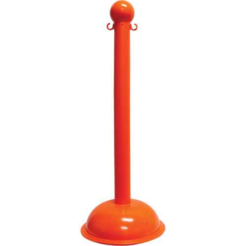 Heavy-Duty Stanchion, 40" High, Orange Distribution Industrielle GC