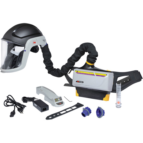 Trousse de respirateur d&eacute;puration dair propuls&eacute; pour lindustrie lourde Versaflo, Capuchon & visi&egrave;re, Pile Lithium-ion Distribution Industrielle GC