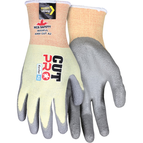 Gants enduits r&eacute;sistant &agrave; la coupe Cut Pro, Taille Moyen, Calibre 15, Rev&ecirc;tement Polyur&eacute;thane, Enveloppe en Kevlar, ASTM ANSI niveau A2 Distribution Industrielle GC