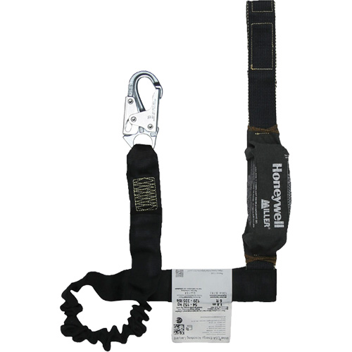 Longe avec amortisseur de choc r&eacute;sistante &agrave; l'arc &eacute;lectrique Miller, 6', Point d'ancrage &agrave; Mousqueton verrouillable, Mousqueton verrouillable aux jambes, Kevlar Distribution Industrielle GC
