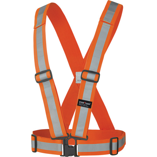 5591 Bretelle de s&eacute;curit&eacute; de ajustable, Orange haute visibilit&eacute;, Couleur r&eacute;fl&eacute;chissante Argent, Taille unique Distribution Industrielle GC