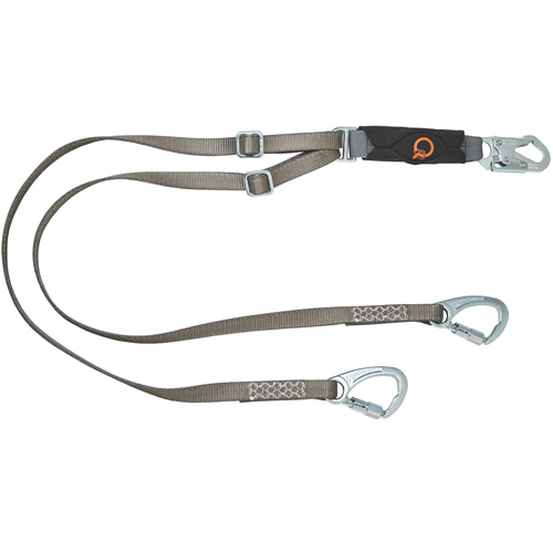 V-Series Tie-Back Lanyard, 6', Carabiner Center, Snap Hook Leg Ends, Nylon Distribution Industrielle GC