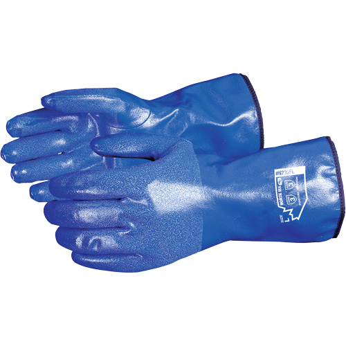 North Sea Chemical Resistant  Gloves, Size Small, 11" L, Nitrile, Fleece Inner Lining, Winter Weight Distribution Industrielle GC
