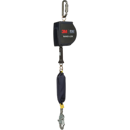 Cordage de s&eacute;curit&eacute; autor&eacute;tractable allong&eacute; Nano-Lok, 15', Acier inoxydable, Pivotant Distribution Industrielle GC