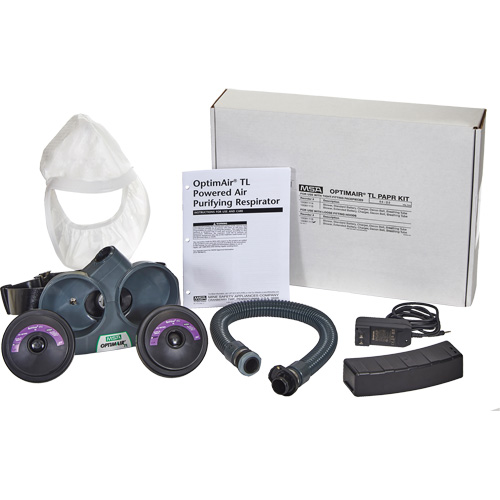 Trousse d'intervention d'APR &agrave; &eacute;puration d'air motoris&eacute; OptimAir TL, Capuchon & visi&egrave;re, Pile Lithium-ion Distribution Industrielle GC