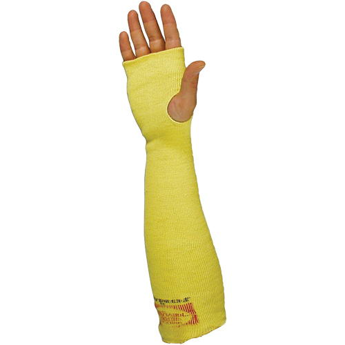 Manchons avec trou pour pouce, Kevlar, 22", ANSI/ISEA 105 niveau 3/EN 388 niveau 3, Jaune Distribution Industrielle GC