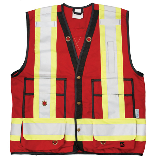 Open Road&reg; Surveyor Vest, Red, Large, Polyester Distribution Industrielle GC