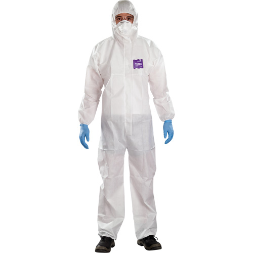 Combinaisons avec col Alphatec Microchem, Grand, Blanc, SMS Distribution Industrielle GC