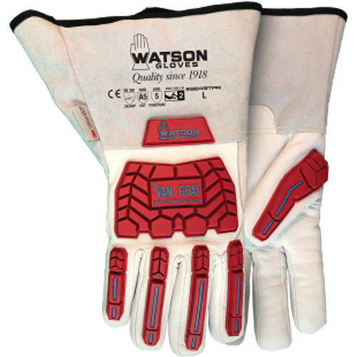 Gants en cuir de ch&egrave;vre Van 9549TPR, Moyen, Paume en Ch&egrave;vre, Poignet Manchette Distribution Industrielle GC
